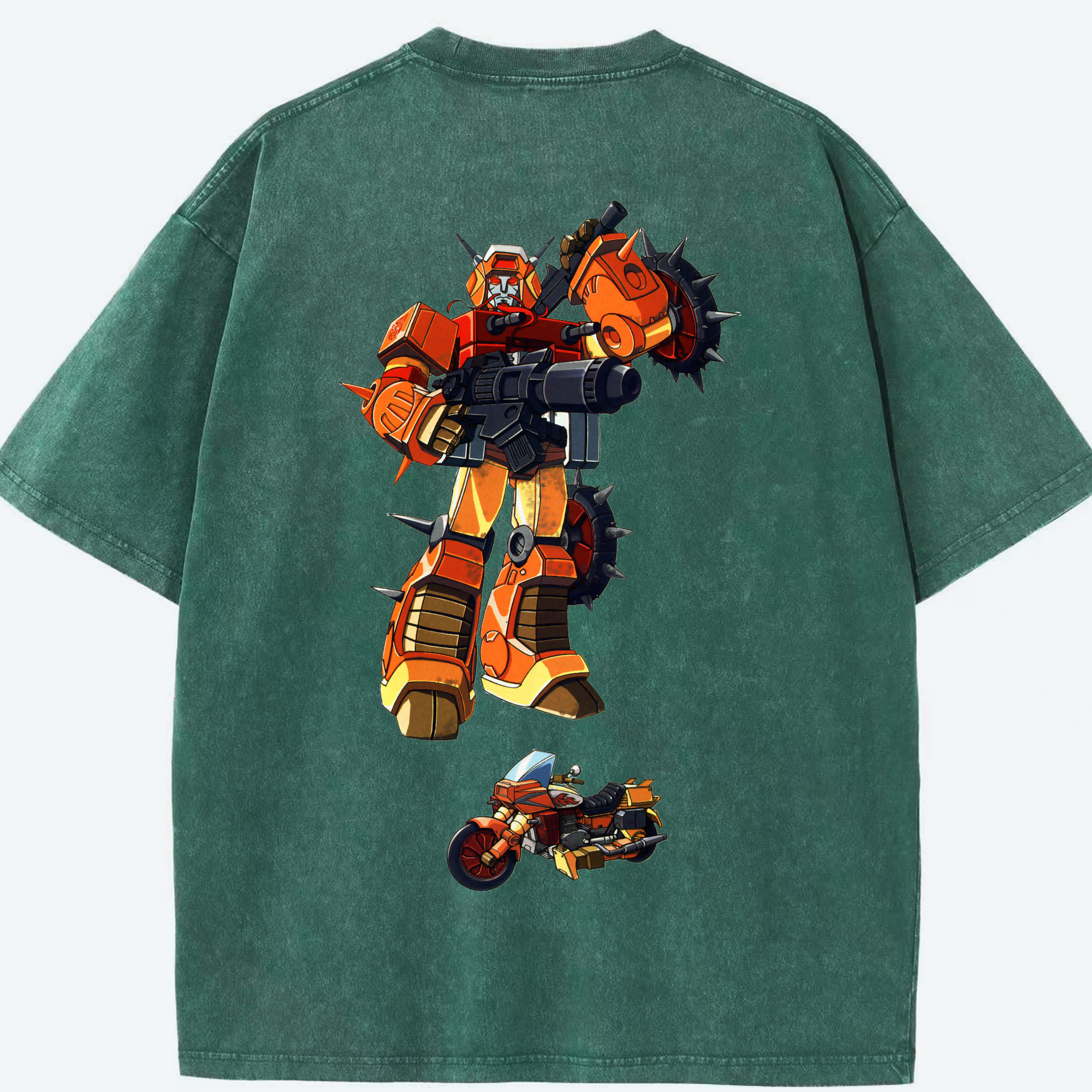 （画像用）  綿100% ヴィンテージ風 半袖Tシャツ（背面プリント）